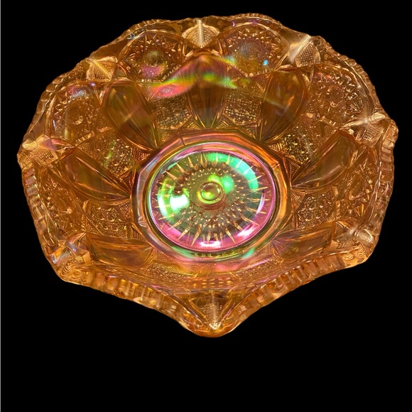 Vintage LE Smith Carnival Glass Bowl mint condition - Picture 3 of 9